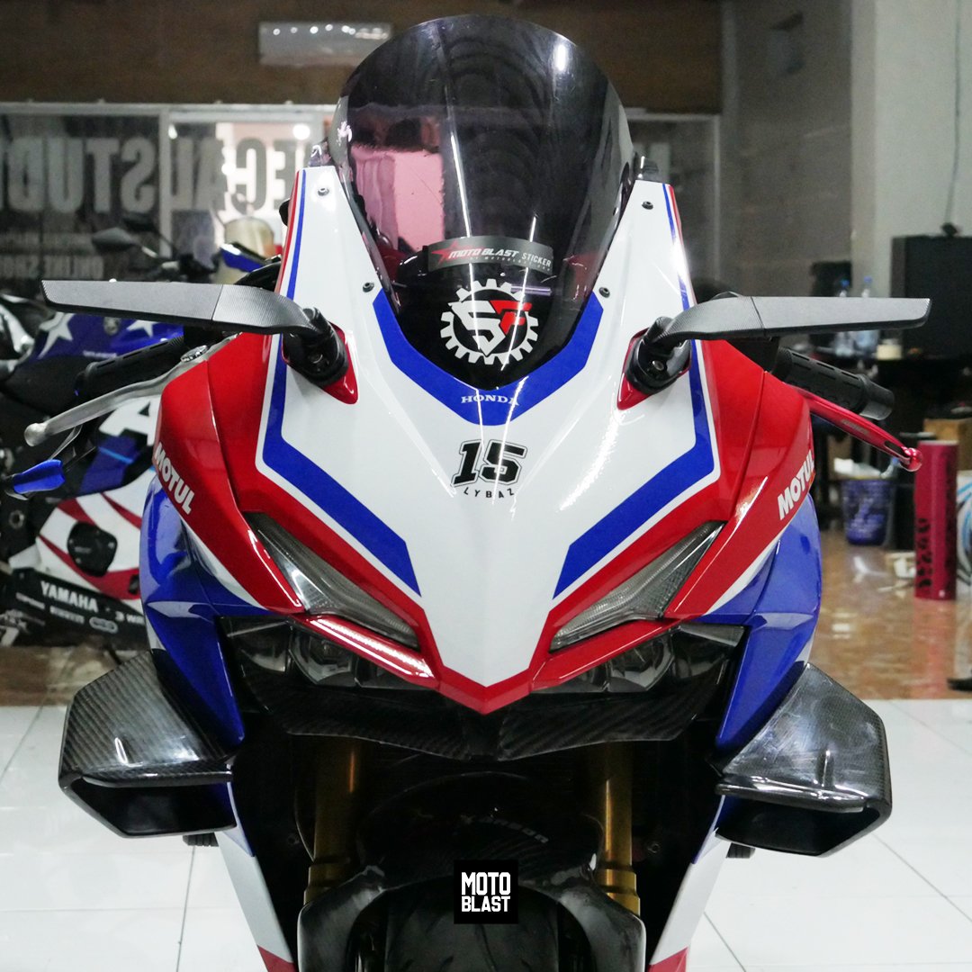 Decal stiker cbr250rr Tricolor HRC Red GP WSBK Fullbody Motoblast - Gambar 6