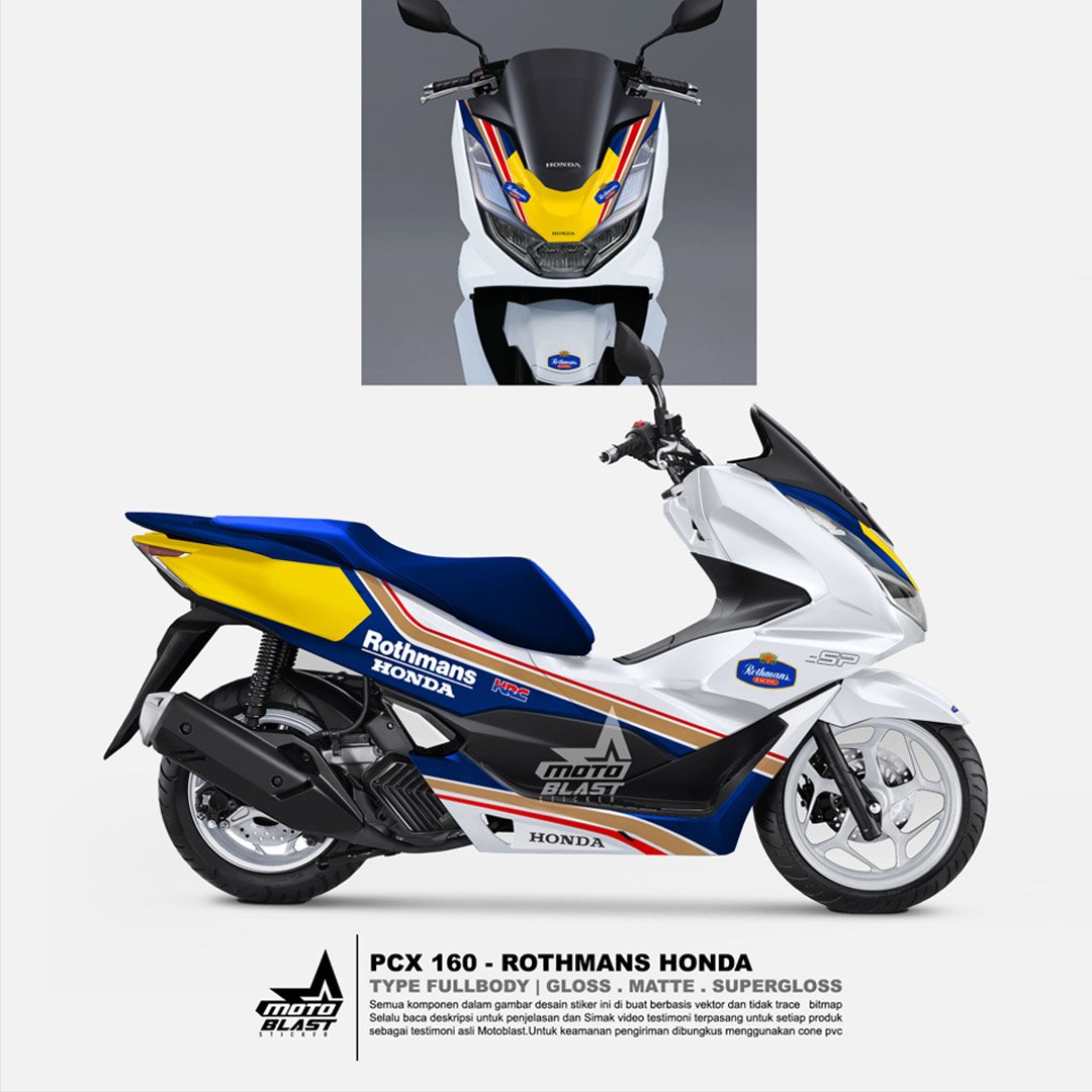 Decal stiker pcx 160 Gundam Barbatos Fullbody Motoblast (salin)