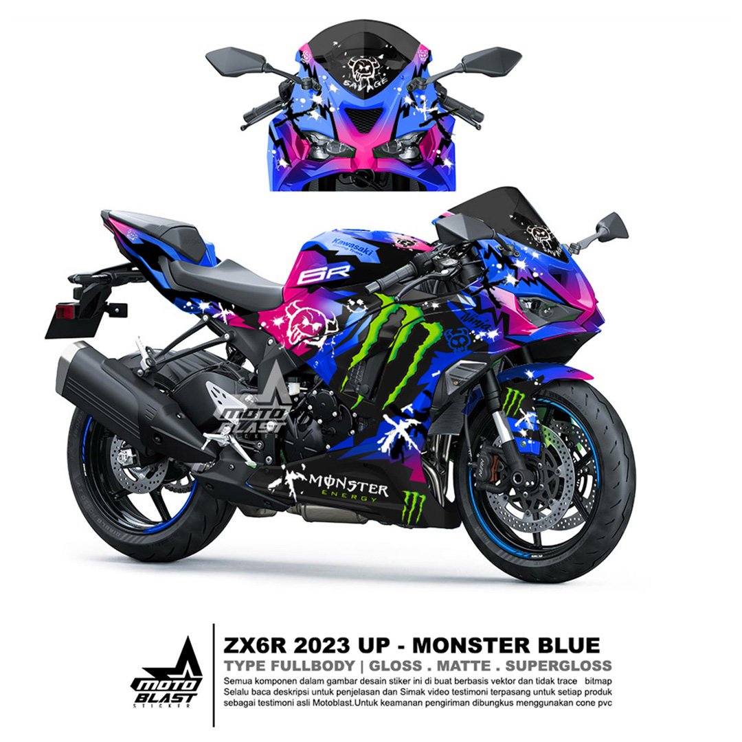 Decal stiker ZX6R 2023 HJC RPHA Quartararo Le Mans Spesial Fullbody Motoblast