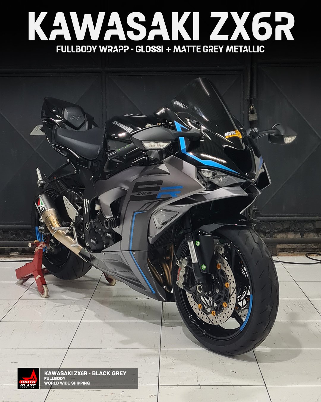 Decal stiker ZX6R 2023 HJC RPHA Quartararo Le Mans Spesial Fullbody Motoblast - Gambar 9