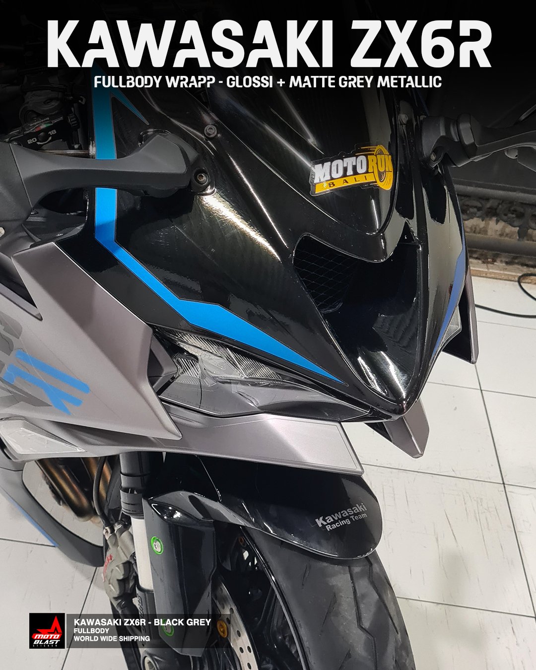 Decal stiker ZX6R 2023 HJC RPHA Quartararo Le Mans Spesial Fullbody Motoblast - Gambar 4