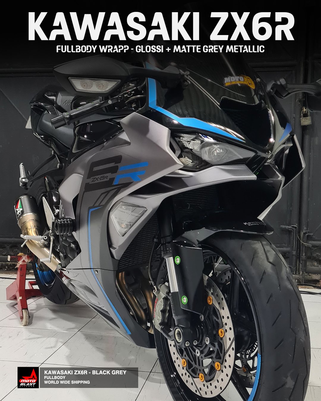 Decal stiker ZX6R 2023 HJC RPHA Quartararo Le Mans Spesial Fullbody Motoblast - Gambar 5