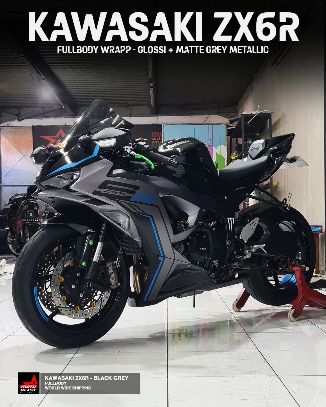 Decal stiker ZX6R 2023 HJC RPHA Quartararo Le Mans Spesial Fullbody Motoblast - Gambar 6