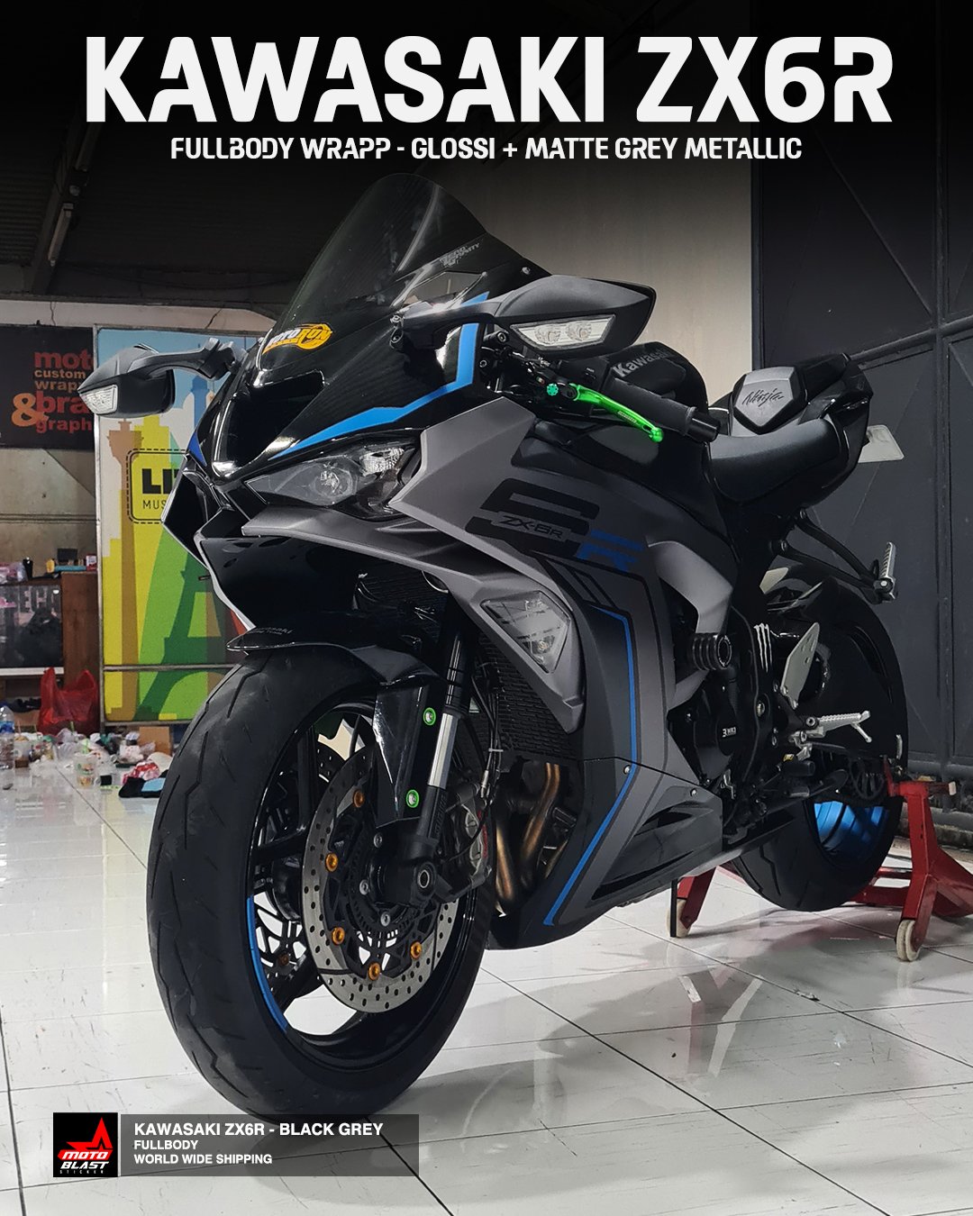 Decal stiker ZX6R 2023 HJC RPHA Quartararo Le Mans Spesial Fullbody Motoblast - Gambar 7
