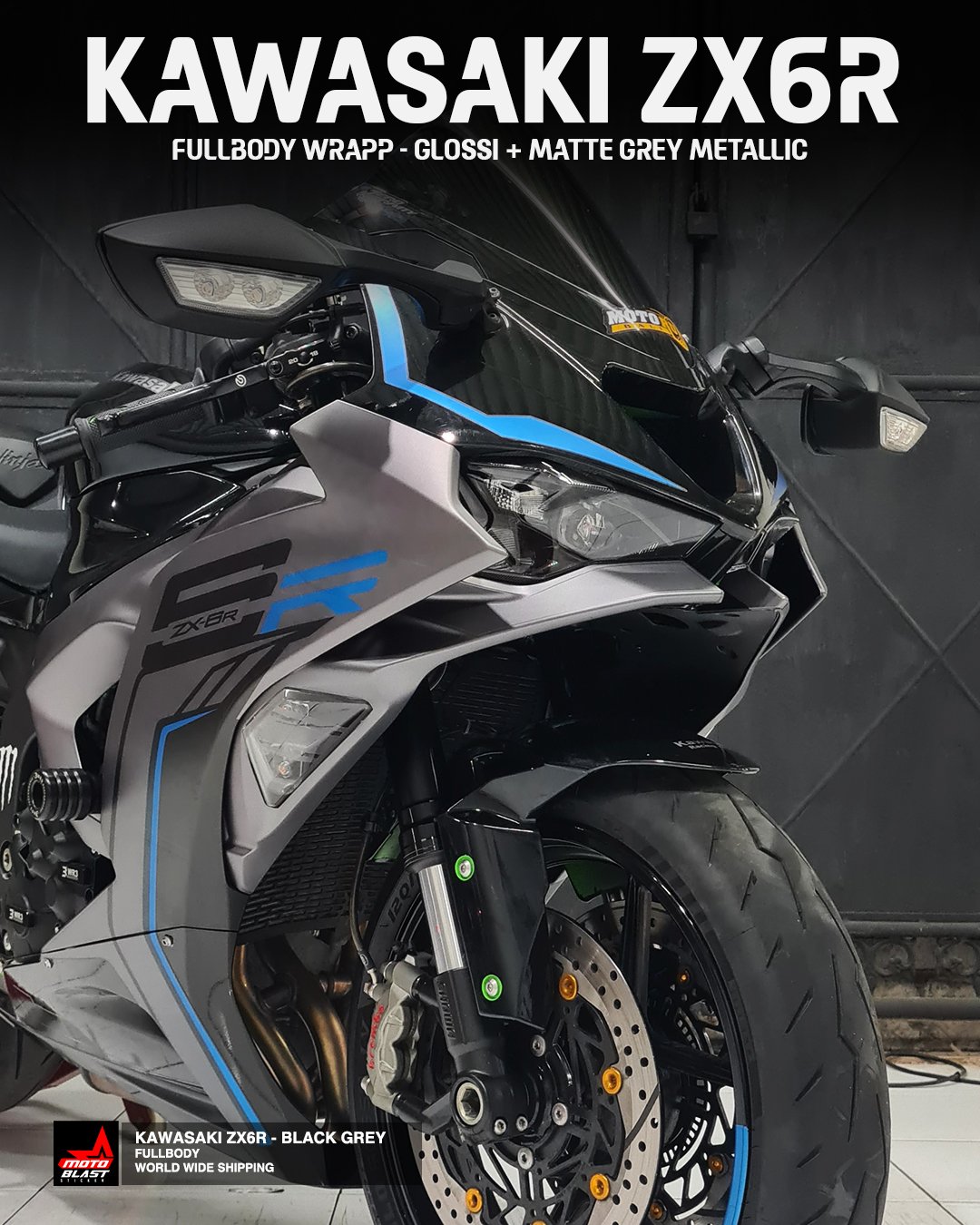 Decal stiker ZX6R 2023 HJC RPHA Quartararo Le Mans Spesial Fullbody Motoblast - Gambar 10
